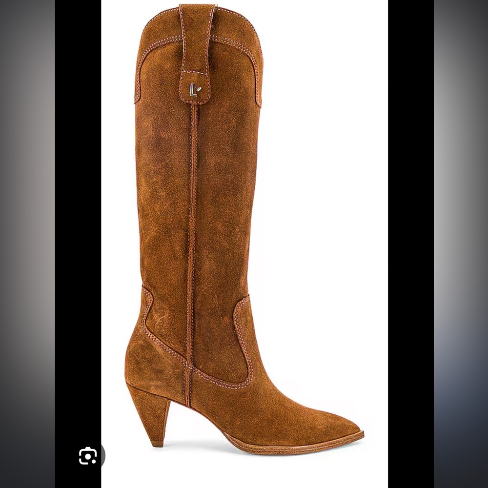 Larroude Louise Boots in Tobacco